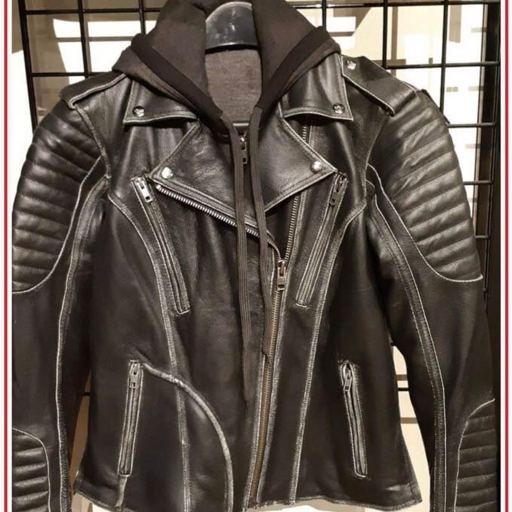 Black Leather Biker Jacket